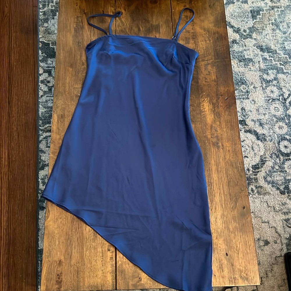 Forever 21 Navy Blue Satin Mini Dress Size S
